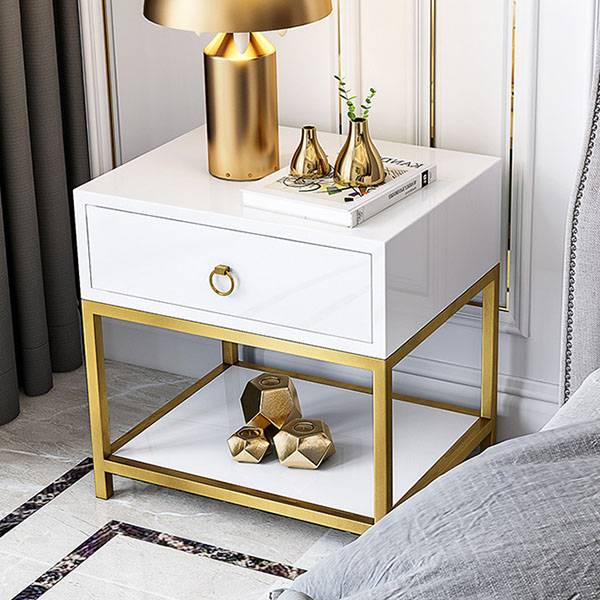YF-H-201 Home Nightstand Side Table white Featured Image