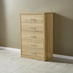 Nordic vintage furniture sale storage 5 drawer dresser solid wood chest of drawers for bedroom