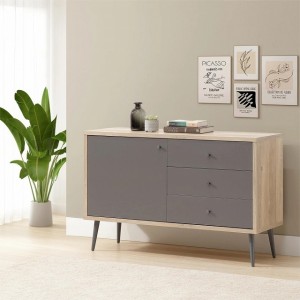 Wholesale Sideboard with 1 Door and 3 Storage Drawers Antique Wooden Cabinet for living room