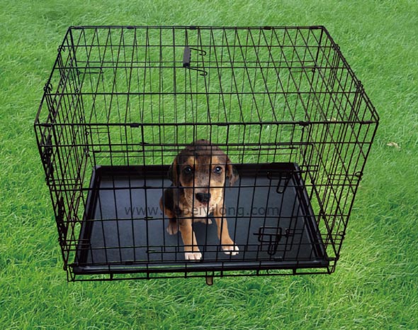 Portable wire dog cage