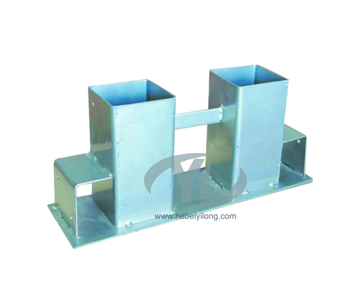 Hot dip galvanized ground plate for post