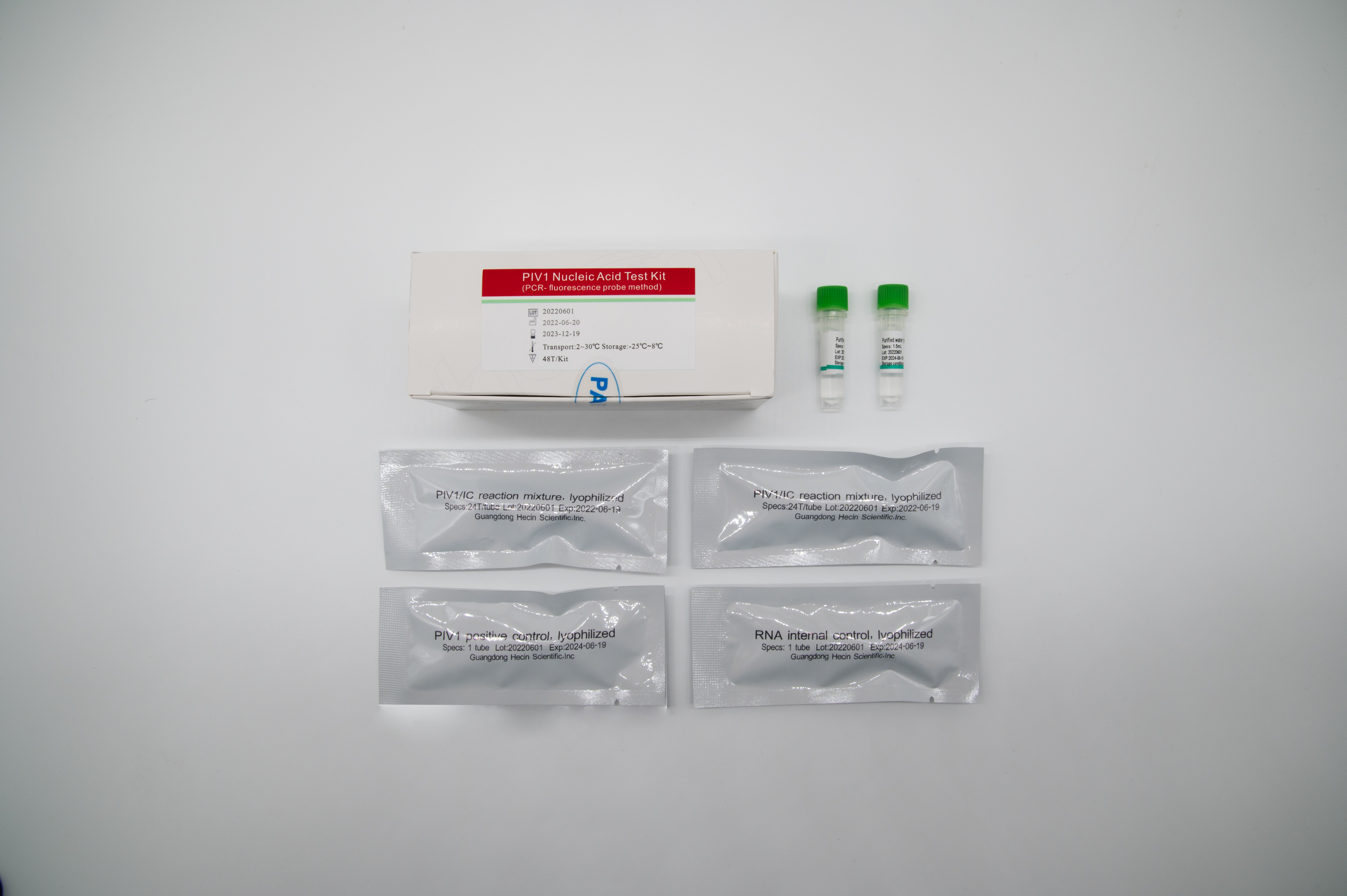 2022 wholesale price Real Time Pcr Fluorescent Probes - PIV1 Nucleic Acid Test Kit  (PCR- fluorescence probe method) – Hecin
