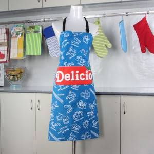 Cotton  apron with printing and solid color