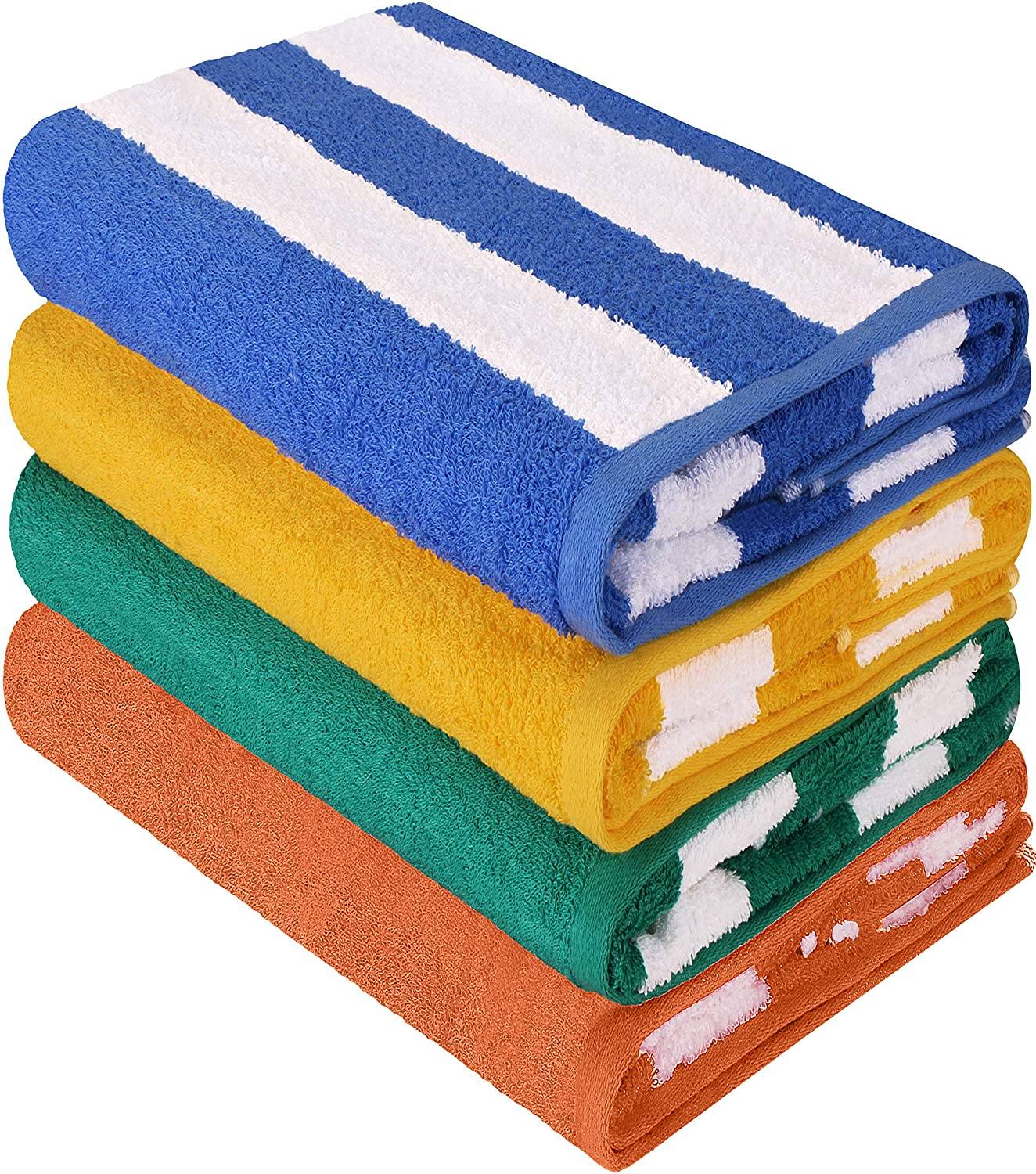 Ordinary Discount Towels - Terry Cabana Stripe Beach Towel – 100% Ring Spun Cotton Large Pool Towels, Soft and Quick Dry Swim Terry towels – SUPER