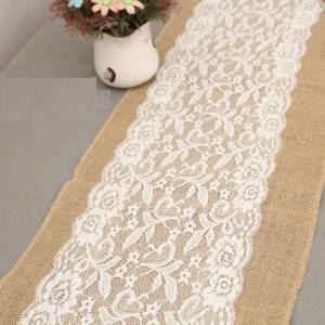 Cheap PriceList for Solid Tea Towel - Cute Table runner with lace and tassels – SUPER
