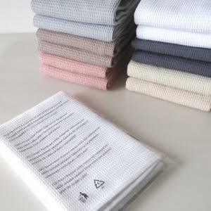 Cotton tea towels with yarn-dyed,jacquard tea towel and solid color