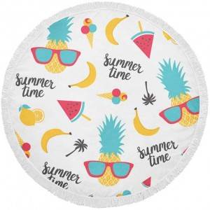 Factory For China Tassel White Round Printed Beach Towels