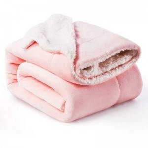 Wholesale Discount China Hot Sell 2020 Customized New Solid Thermal Flannel Fleece Throw Blanket