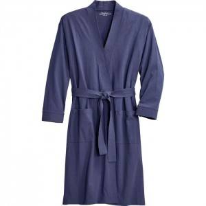 Microfiber knitted robe for solid color