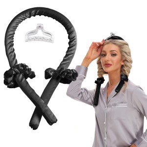 About Women Heatless Curling Rod Headband – Heatless Hair Curler with Hair Clips and Scrunchie