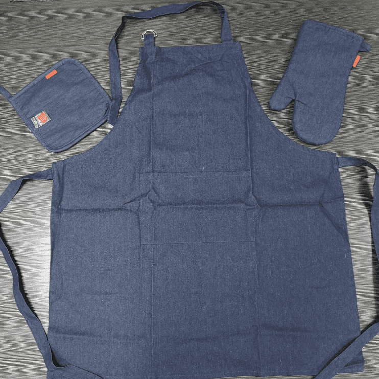 OEM Customized Printed Drying Mat - cotton jeans apron sets for kitchen  – SUPER