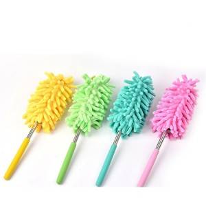 Microfiber chenille cleaning duster in solid color