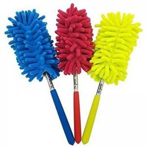 Microfiber chenille cleaning duster in solid color