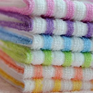 Microfiber stripe washcloth for kitchen