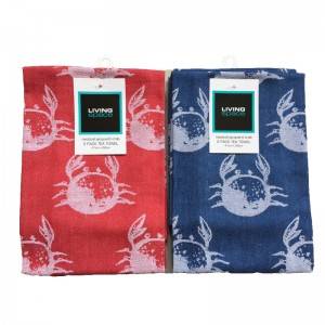 Cotton tea towels with yarn-dyed,jacquard tea towel and solid color