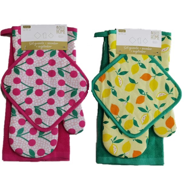 OEM Customized Printed Drying Mat -  Kitchen sets with pot holder glove kitchen towel – SUPER