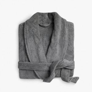 Hooded fleece bathrobe