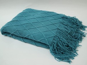 100% acrylic knitted throw blankets