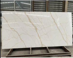 Hot selling calacatta quartz stone for countertop with 2CMM/3CM and size3200*1600MM model 1101