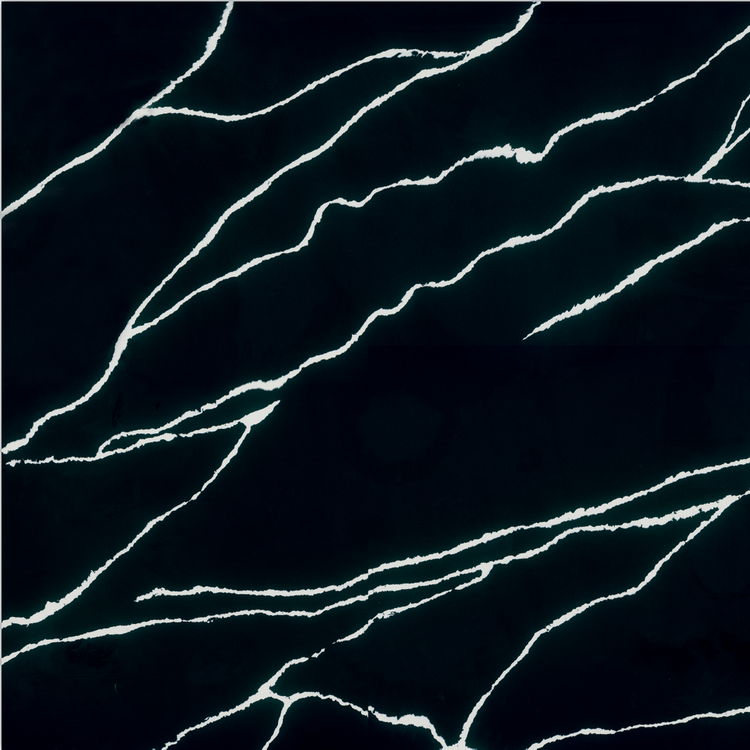 Hot New Products Calacatta Quartz - Man made glossy black quartz stone slab 7060 – Granjoy