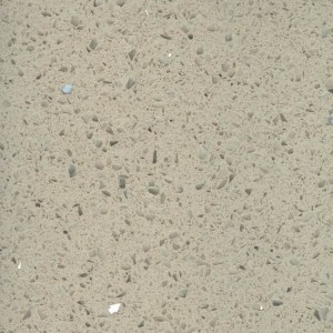 China Cheap price White Quartz With Sparkly Mirrors - Beige mirror quartz stone counter top HF-PQ1438   TCE2022 – Granjoy