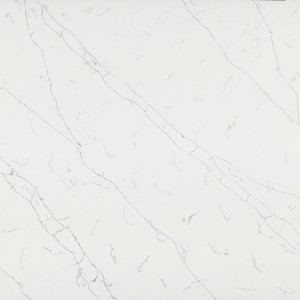 2021 wholesale price Carrera White Quartz - Cheap and Eco carrara quartz stone slab for worktop, benchtop and counter top 6041 – Granjoy