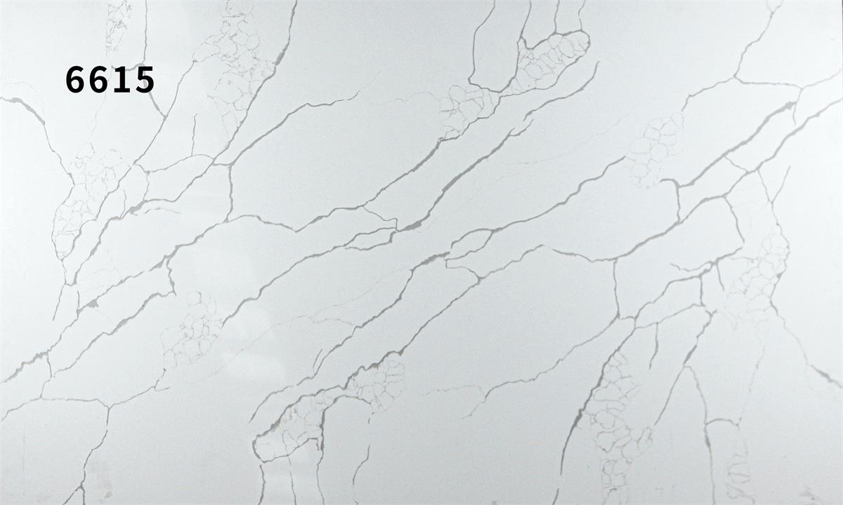 Factory wholesale Grey Veins Calacatta Quartz - Artificial Stone surface for kitchen remodeler  6615 – Granjoy