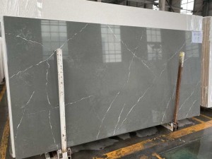 China Factory Wholesale Grey Calacatta Artificial Quartz Stone Kitchen Countertops