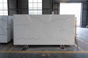Calacatta Quartz Stone Polished Surface for Kitchen Countertops 1138