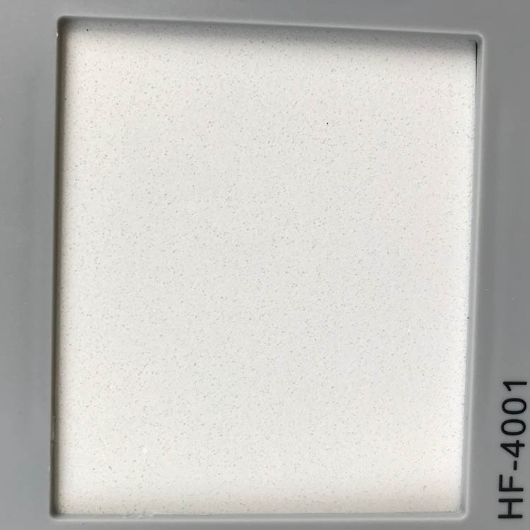 One of Hottest for Quartz Slabs Polished Surface 3200×1600 Size - Professional manufacture pure white quatz stone slab HF-4001 – Granjoy