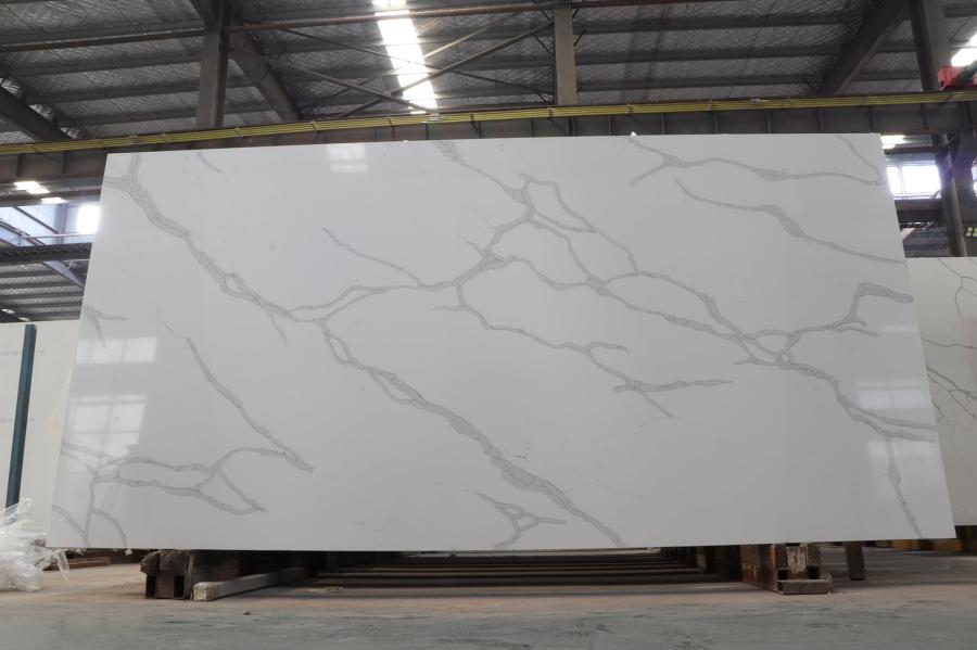 Wholesale Calacatta Artificial Quartz Stone - China Factory Wholesale White Calacatta Artificial Marble, Best Selling Engineered Quartz Stone 1021 – Granjoy