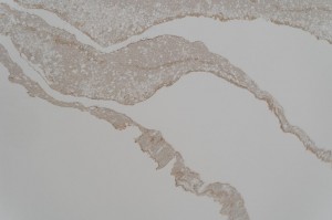 White with long vein Calacatta Quartz Stone Strong and Heavy Artificial Marble RH7289