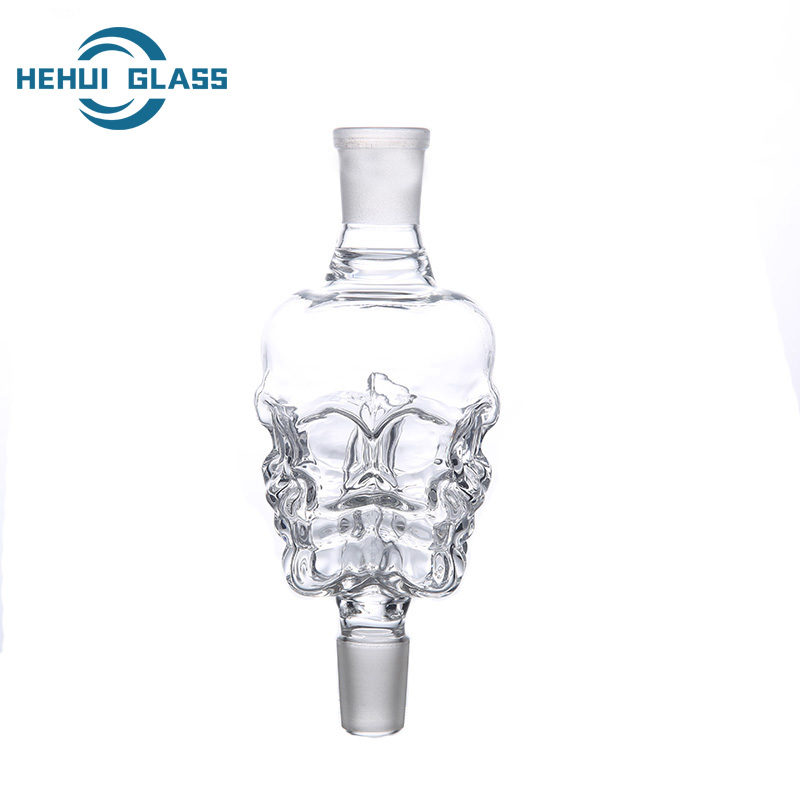 4D Four skull Faces Glass Molasses Catcher For Hookah Shisha Accessory Featured Image