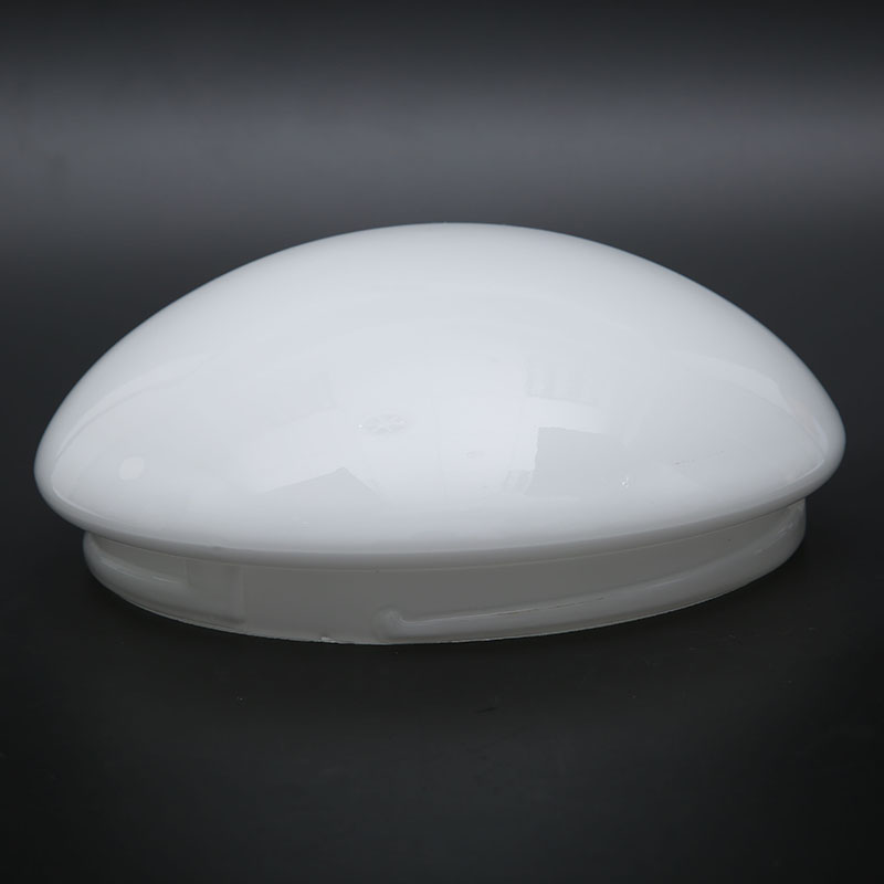 White Polished Glass Ceiling Lampshade for Corridor Courtyard