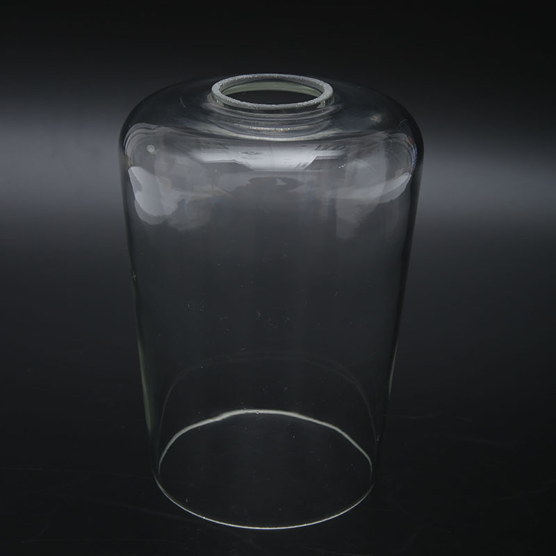 High-grade cylindrical glass lampshade transparent cylindrical glass lampshade