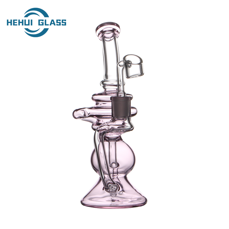 Color Borosilicate Blowing Pink Glass Tube for Bongs Water Pipe Recycler Dab Rig