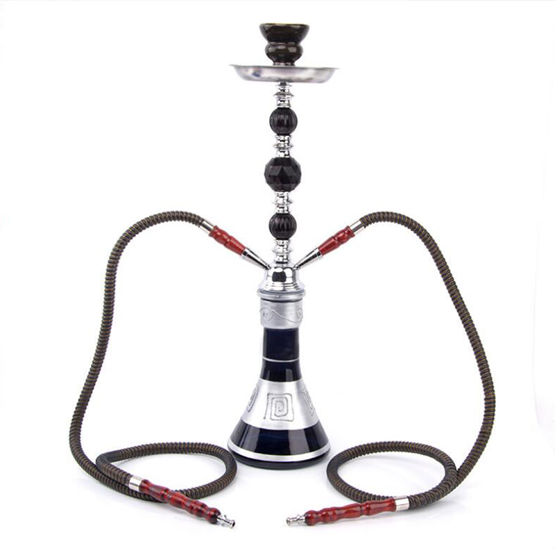 New Round Two Hose Hookah Set: High-Quality Arab Hookah with LED