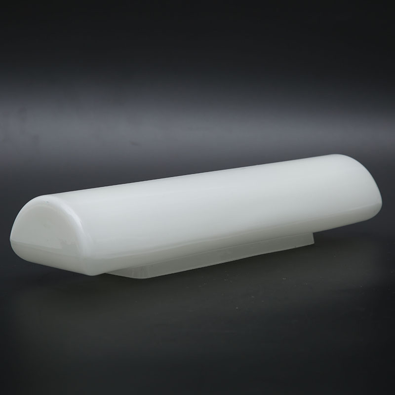 White cylindrical bright glass cover semi-cylindrical LED light source ceiling lamp Perfect for modern ambiance