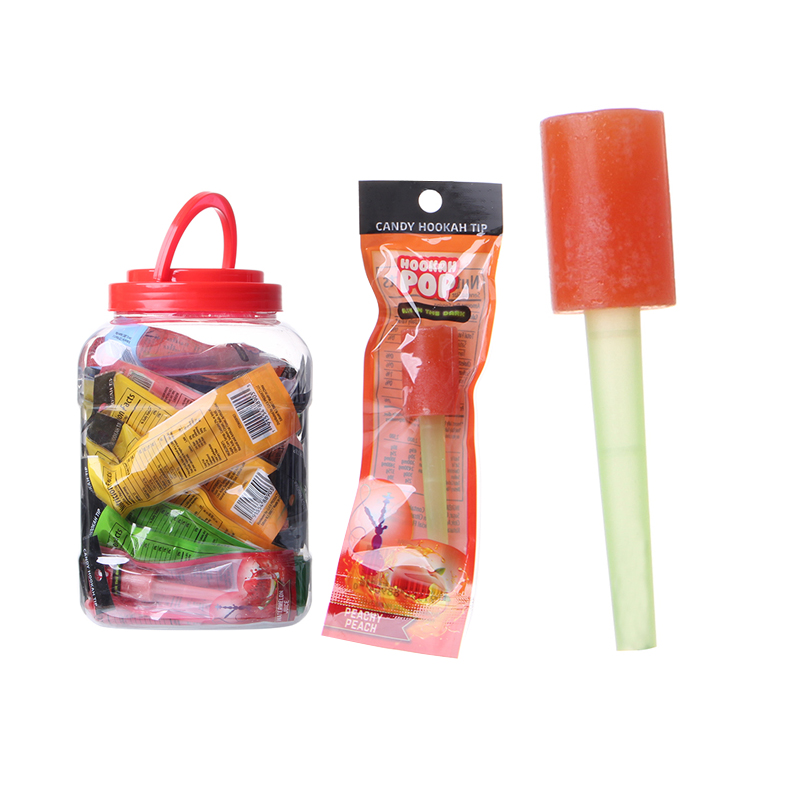 Fruit Flavoured Plastic Hose Lolly Candy Tips Candy Shisha Hookah Mouth Tips 60pcs/Jar 6Jars/Carton