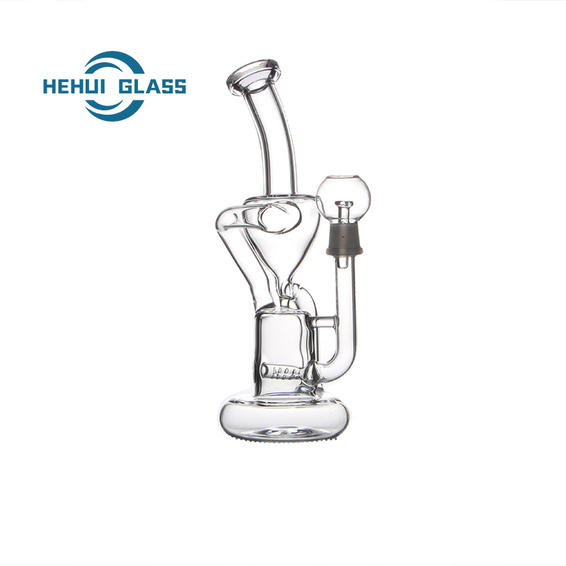 HEHUI RECYCLER GLASS WATER PIPE WITH FUNNEL SHAPED DESIGN