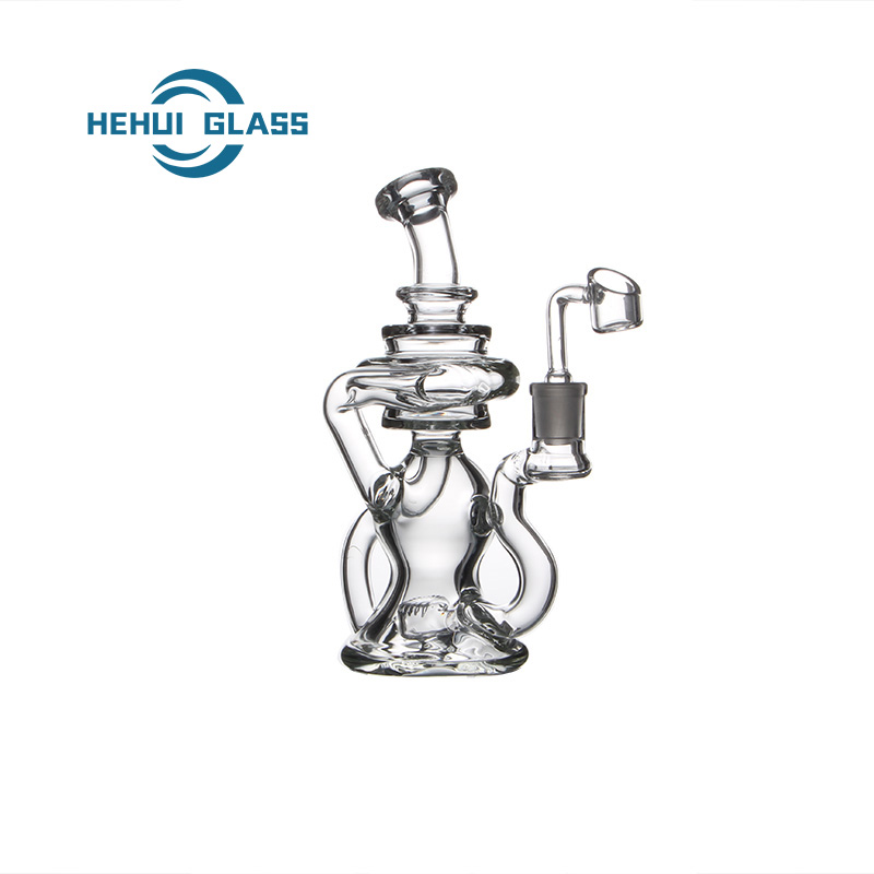 HEHUI 90 DEGREE ANGLE JOINT RECYCLER GLASS WATER PIPE Featured Image