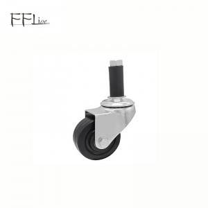 Caster 5 Inch Rubber Fixed Casters for Furniture Wheels