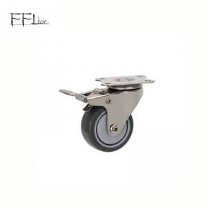 Light Duty Furniture Stainless Steel Trolley Wheel Caster