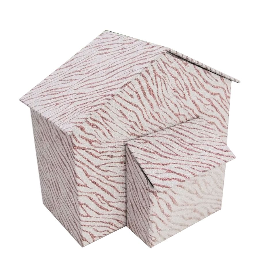 Funny Design Top and Bottom box House Shaped Paper Christmas Gift Box