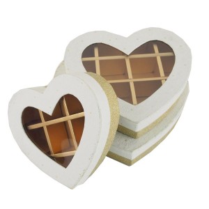Custom Luxury Heart Shaped Paper Chocolate Gift...