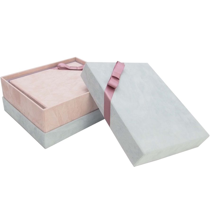 Simplicity Style Cardboard Paper Companion Gift Jewelry Boxes With Ribbon
