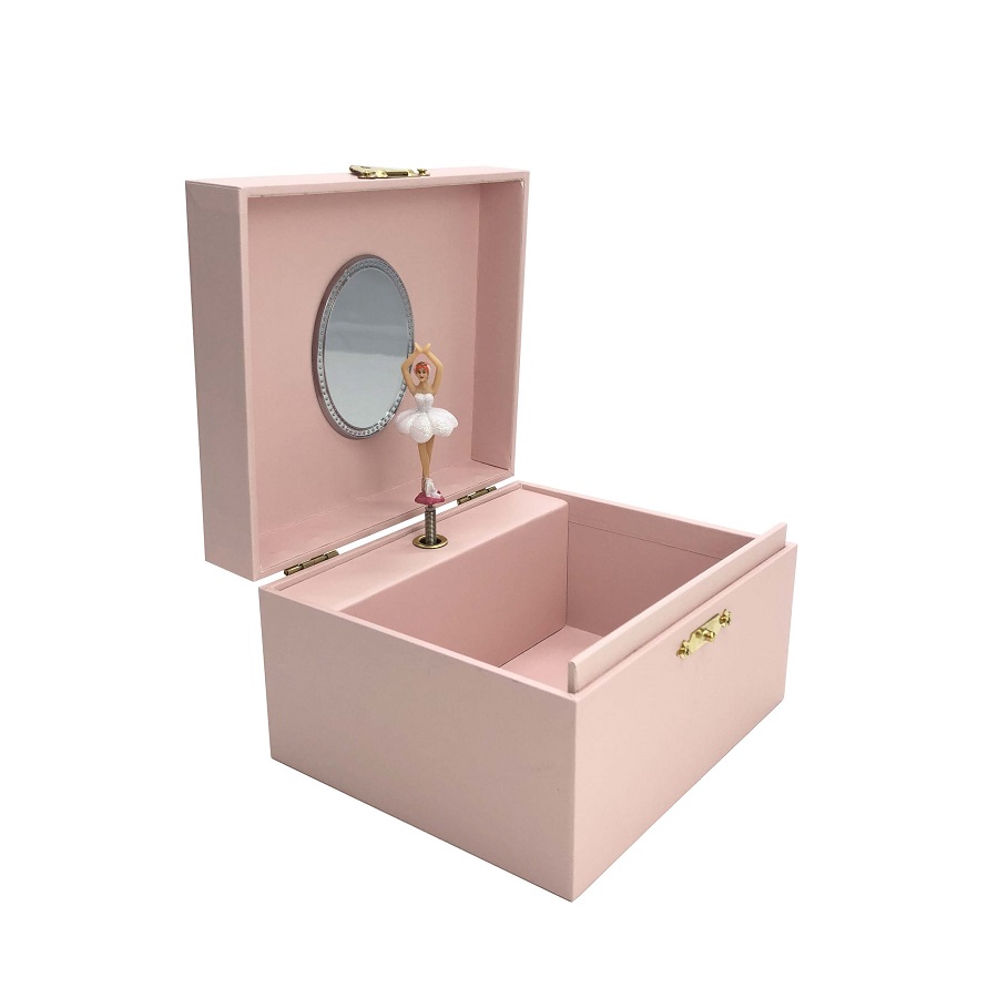 High-Grade Popular Mechanism Musical Jewelry Box Wholesale Paper Cardboard Ballerina Music Box