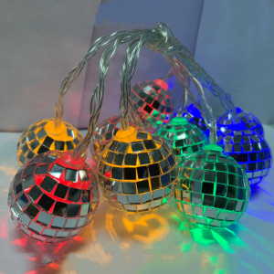 Christmas Bar KTV Indoor Festival LED Mirror Disco Ball String fairy Light