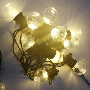 Hiasan libur Natal outdoor G50 5m 10leds jelas globe bohlam string lampu