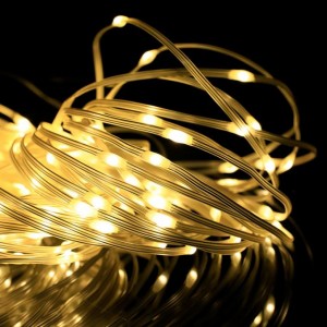 Factory Free sample China Christmas String Lights, 120 LED 10PCS Santa Fairy Lights, Waterproof Copper Twinkle Light, USB Powered Christmas Hanging Ornaments, Warm White